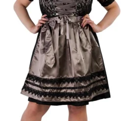 Overig Dirndl Zwart-Taupe 60cm Luxe 3dlg. -Kostuum Wereld Winkel dirndl zwart taupe 60cm luxe 3dlg voorkant 2