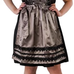 Overig Dirndl Zwart-Taupe 60cm Luxe 3dlg. -Kostuum Wereld Winkel dirndl zwart taupe 60cm luxe 3dlg voorkant