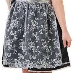 Overig Dirndl Zwart-Zilvergrijs 60cm Luxe 2dlg. -Kostuum Wereld Winkel dirndl zwart zilvergrijs 60cm luxe 2dlg voorkant