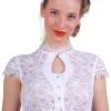 Overig Dirndlblouse Gizelle Wit Met Kant -Kostuum Wereld Winkel dirndlblouse gizelle wit met kant