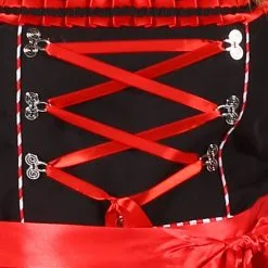 Overig Dirndljurk Laura Zwart/Rood -Kostuum Wereld Winkel dirndljurk laura zwart rood 3