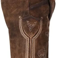 Overig Geitenleer Lederhose Herakles Bruin Met Riem -Kostuum Wereld Winkel geitenleer lederhose herakles bruin met riem zijknat rechts