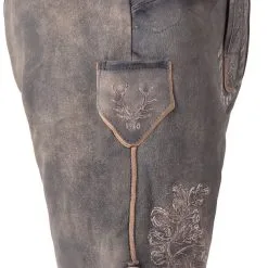 Overig Geitenleer Lederhose Volker Grijs Met Riem -Kostuum Wereld Winkel geitenleer lederhose volker grijs met riem rechts