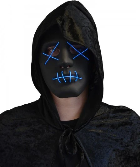 Overig Halloween Masker Zwart Met LED-verlichting (The Purge) 3 Overig Halloween Masker Zwart Met LED-verlichting (The Purge)