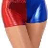 Overig Harlequin Cosplay Hotpants Rood/Blauw -Kostuum Wereld Winkel harlequin cosplay hotpants rood blauw