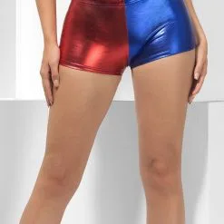 Overig Harlequin Cosplay Hotpants Rood/Blauw -Kostuum Wereld Winkel harlequin cosplay hotpants rood blauw 3