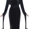 Overig Heksenjurk Morticia Luxe - The Addams Family -Kostuum Wereld Winkel heksenjurk morticia luxe the addams family