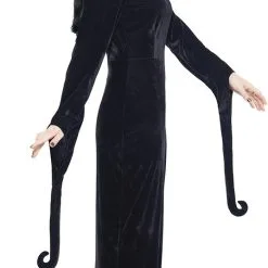 Overig Heksenjurk Morticia Luxe - The Addams Family 7 Overig Heksenjurk Morticia Luxe - The Addams Family -Kostuum Wereld Winkel heksenjurk morticia luxe the addams family zijkant