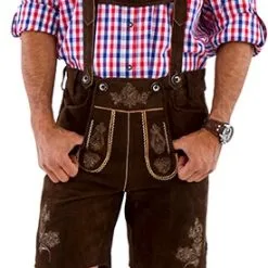 Overig Heren Lederhose Geitenleer Kort Bruin