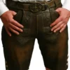 Overig Heren Lederhose Geitenleer Kort Bruin Met Riem -Kostuum Wereld Winkel heren lederhose geitenleer kort bruin met riem
