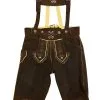 Overig Heren Lederhose Kniebund Smokey Bruin (wildleer) -Kostuum Wereld Winkel heren lederhose kniebund smokey bruin wildleer