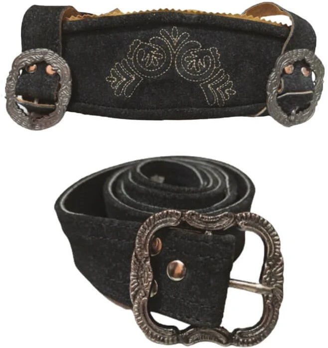 Overig Lederhose Kort Antraciet Met Riem + Bretels (Rund) 4 Overig Lederhose Kort Antraciet Met Riem + Bretels (Rund) - Afbeelding 2