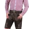 Overig Heren Lederhose Kort Donkerbruin Met Riem (geitenleer) 1 Overig Heren Lederhose Kort Donkerbruin Met Riem (geitenleer) -Kostuum Wereld Winkel heren lederhose kort donkerbruin met riem geitenleer