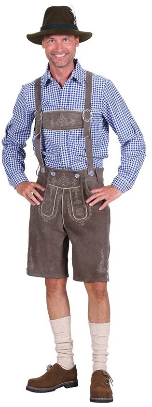 Overig Heren Lederhose Kort Grijs (Rundleer) 3 Overig Heren Lederhose Kort Grijs (Rundleer)