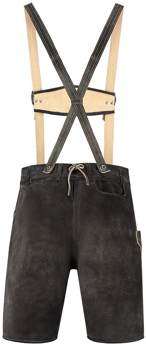 Overig Heren Lederhose Kort Luxe Vintage Antraciet Rundleer 4 Overig Heren Lederhose Kort Luxe Vintage Antraciet Rundleer - Afbeelding 2