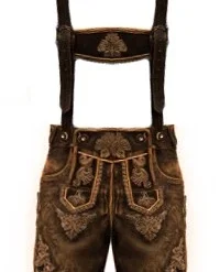 Overig Heren Lederhose Kort Smokey Bruin (Wildleer)