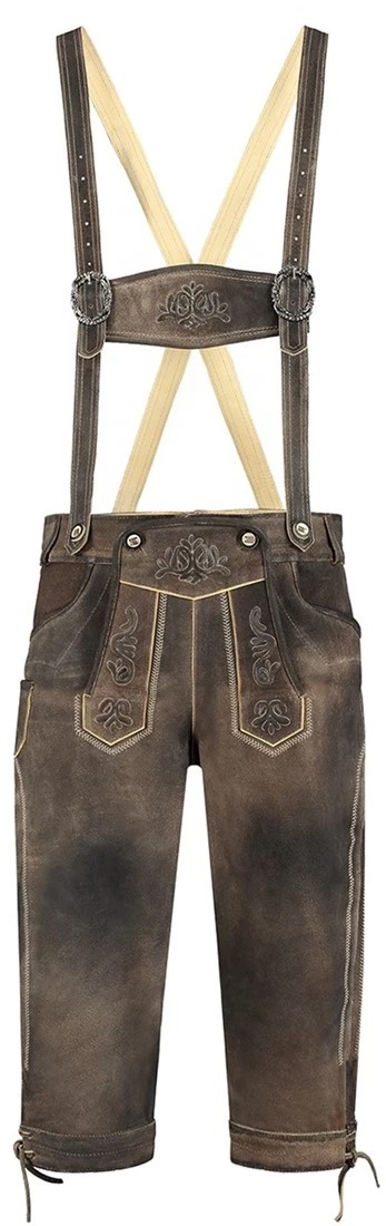 Overig Heren Lederhose Lang Luxe Antiek Grijs (rundleer) 3 Overig Heren Lederhose Lang Luxe Antiek Grijs (rundleer)