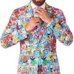 Herenkostuum OppoSuits Spongebob™ Frenzy -Kostuum Wereld Winkel herenkostuum opposuits spongebob frenzy colbert