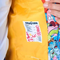 Herenkostuum OppoSuits Spongebob™ Frenzy -Kostuum Wereld Winkel herenkostuum opposuits spongebob frenzy detail cobert binnenkant