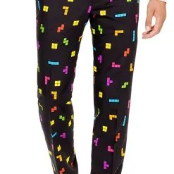 Herenkostuum OppoSuits Tetris™ -Kostuum Wereld Winkel herenkostuum opposuits tetris onderkant