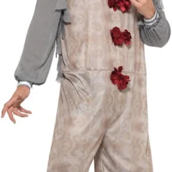 Overig Herenkostuum Scary Vintage Clown Grijs-Rood -Kostuum Wereld Winkel herenkostuum scary vintage clown grijs rood zijkant