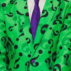 Herenkostuum Suitmeister The Riddler -Kostuum Wereld Winkel herenkostuum suitmeister the riddler detail