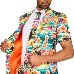 Herenkostuum Summer OppoSuits Aloha Hero -Kostuum Wereld Winkel herenkostuum summer opposuits aloha hero detail