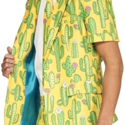 Herenkostuum Summer Suitmeister Yellow Cactus -Kostuum Wereld Winkel herenkostuum summer suitmeister yellow cactus detail