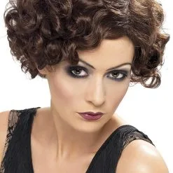 Kostuum Wereld Winkel -Kostuum Wereld Winkel jaren 20 flirty flapper pruik bruin 1
