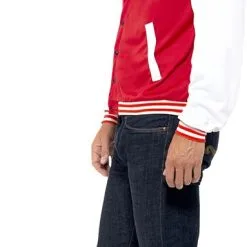 Overig Jaren 50 College Jock Letterman Jasje (Grease) 8 Overig Jaren 50 College Jock Letterman Jasje (Grease) -Kostuum Wereld Winkel jaren 50 college jock letterman jasje grease zijkant