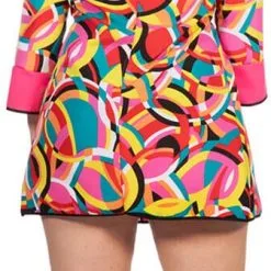 Overig Jurkje Disco Popart -Kostuum Wereld Winkel jurkje disco popart plus size achterkant