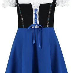 Overig Jurkje Sexy Dirndl Blauw-Zwart Luxe -Kostuum Wereld Winkel jurkje sexy dirndl blauw zwart luxe product