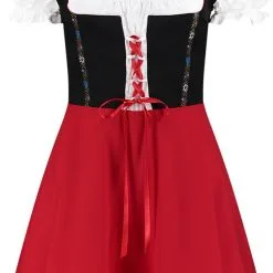 Overig Jurkje Sexy Dirndl Rood-Zwart Luxe 8 Overig Jurkje Sexy Dirndl Rood-Zwart Luxe -Kostuum Wereld Winkel jurkje sexy dirndl rood zwart luxe product