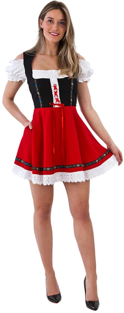 Overig Jurkje Sexy Dirndl Rood-Zwart Luxe 3 Overig Jurkje Sexy Dirndl Rood-Zwart Luxe