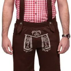 Overig Lederhose Bruin Met Opdruk (Joggingstof) -Kostuum Wereld Winkel lederhose bruin met opdruk joggingstof 2