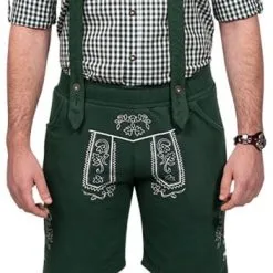 Overig Lederhose Donkergroen Met Opdruk (Joggingstof) -Kostuum Wereld Winkel lederhose donkergroen met opdruk joggingstof 2