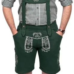 Overig Lederhose Donkergroen Met Opdruk (Joggingstof) -Kostuum Wereld Winkel lederhose donkergroen met opdruk joggingstof 4