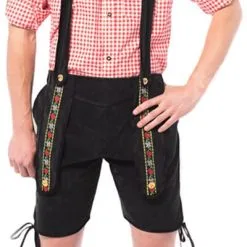 Overig Lederhose Kort Zwart Johan