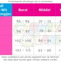 Overig Dirndl Zwart-Wit Met Bloempjes 7 Overig Dirndl Zwart-Wit Met Bloempjes -Kostuum Wereld Winkel maattabel 124