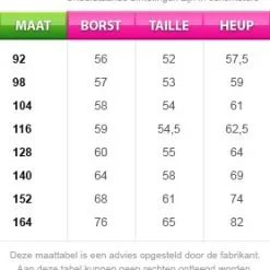 Overig Tiroler Jurkje Greta Voor Meisjes -Kostuum Wereld Winkel maattabel 169