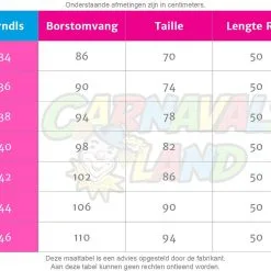 Overig Tiroler Dirndl Zwart-Pink 50cm 2dlg. (100% Katoen) -Kostuum Wereld Winkel maattabel 200210 h 2495 t 2105 tm t 2120 2