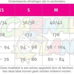 Overig Dameskostuum Egyptische Godin Anuket -Kostuum Wereld Winkel maattabel dames 200047
