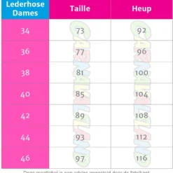 Overig Dames Lederhose Luxe Bruin -Kostuum Wereld Winkel maattabel lederhoses voor dames 2022 200210