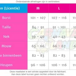 Overig T-Birds Jasje - Grease ™ 13 Overig T-Birds Jasje - Grease ™ -Kostuum Wereld Winkel maattabel licente heren 9250 2