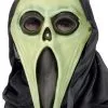 Overig Masker Scream Glow In The Dark Met Kap -Kostuum Wereld Winkel masker scream glow in the dark met kap