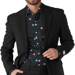 Overhemd OppoSuits PAC-MAN ™ -Kostuum Wereld Winkel overhemd opposuits pac man voorbeeld