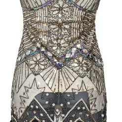 Overig Peaky Blinders Charleston Jurk Goud-Zwart Luxe -Kostuum Wereld Winkel peaky blinders charleston jurk goud zwart luxe achterkant