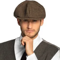 Overig Peaky Blinders Pet Bruin -Kostuum Wereld Winkel peaky blinders pet bruin voorbeeld