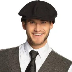 Overig Peaky Blinders Pet Zwart -Kostuum Wereld Winkel peaky blinders pet donkergrijs voorbeeld
