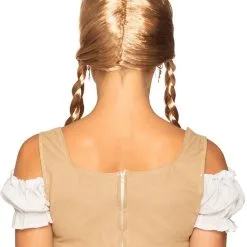 Overig Pruik Heidi Blond -Kostuum Wereld Winkel pruik heidi blond achterkant
